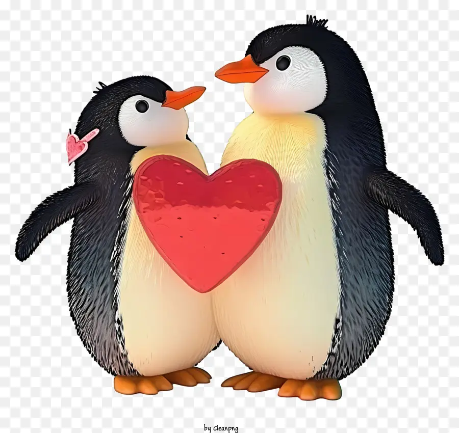 Pingüino Realista De San Valentín 3d，Pingüinos PNG