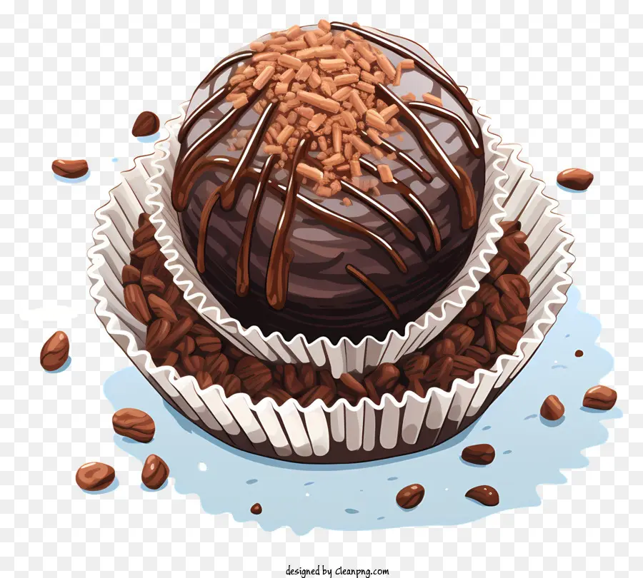 Acuarela Brigadeiro，Pastel De Chocolate PNG