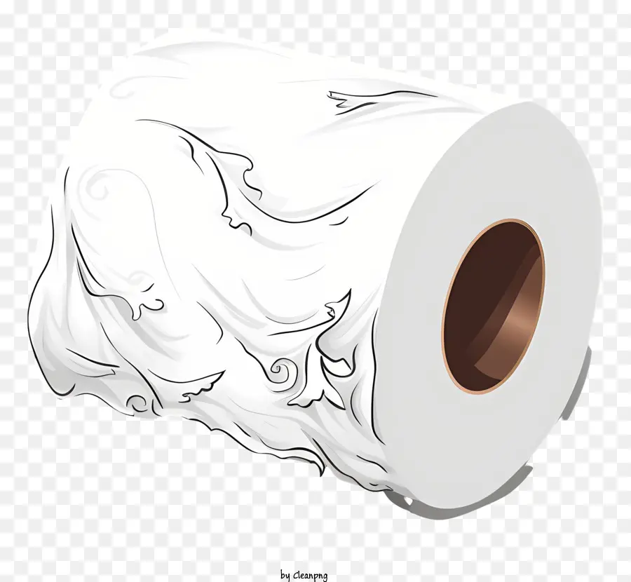 Pañuelo De Baño Dibujado A Mano，Rollo De Papel Higiénico PNG