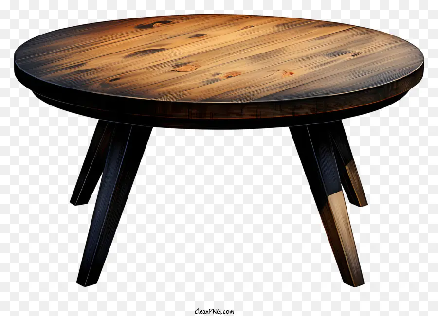 Mesa Redonda De Madera Acuarela，Mesa Redonda PNG