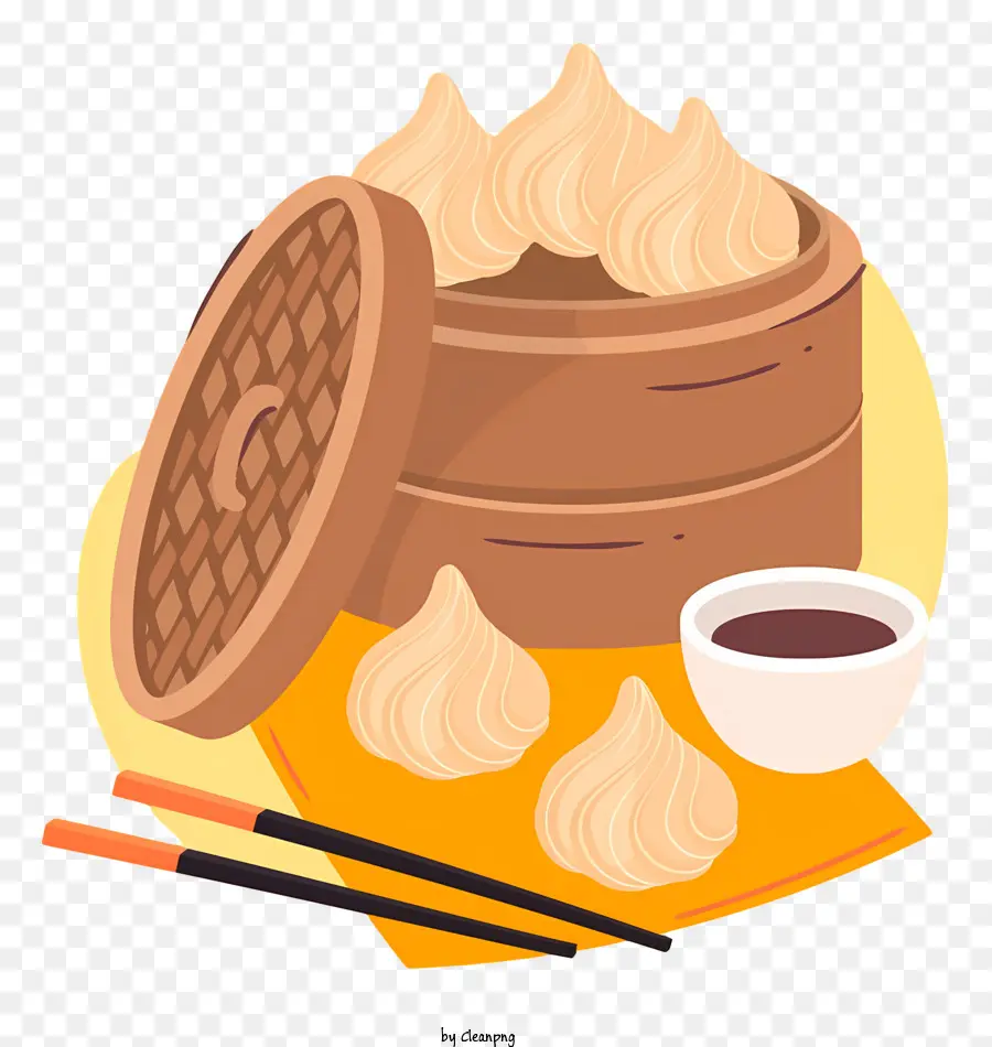 Comida China，Bollos Al Vapor PNG