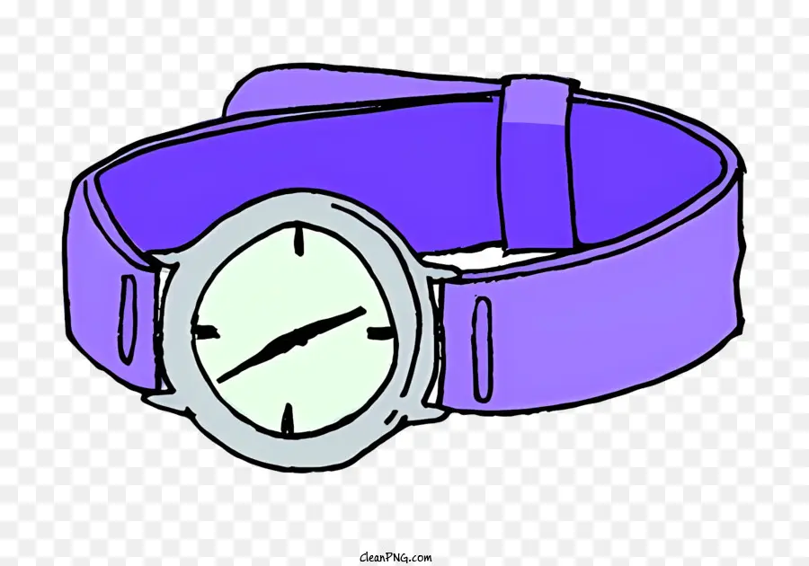 Reloj De Pulsera，Correa De Color Púrpura PNG