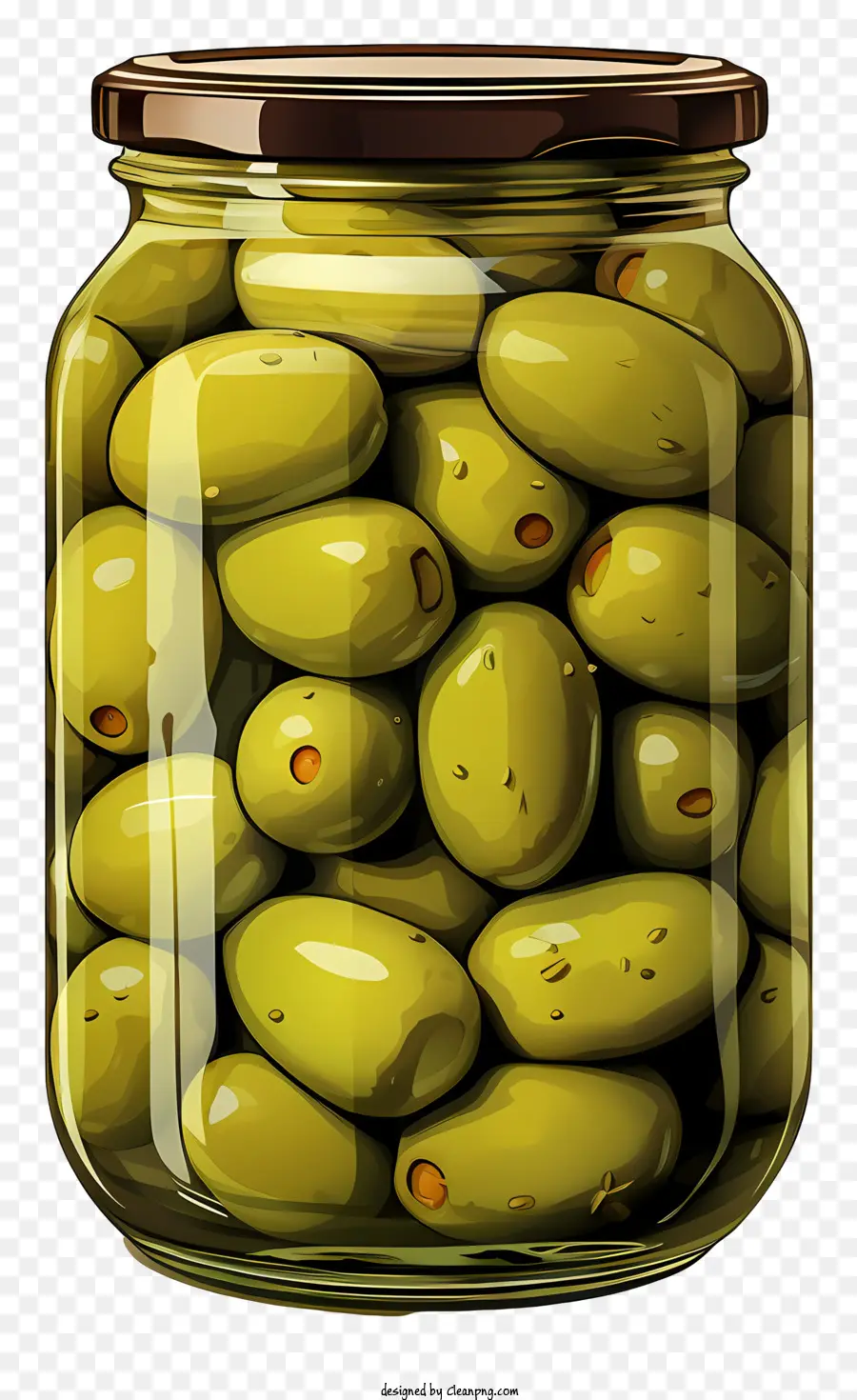 Aceitunas Verdes Estilo Boceto En Jar，Aceitunas Verdes PNG