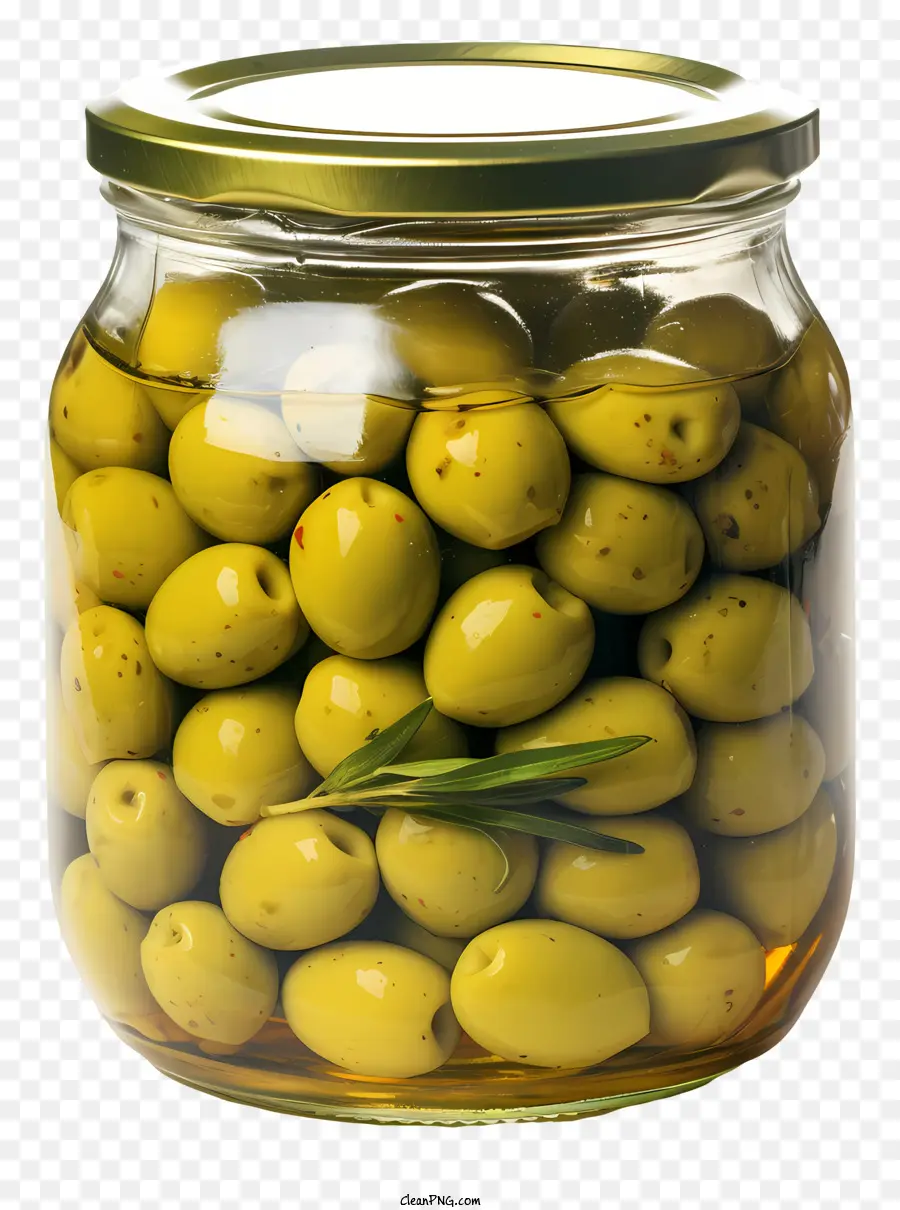 Aceitunas Verdes Estilo Boceto En Jar，Aceitunas Verdes PNG