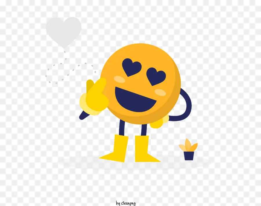 La Cara De Emoji，Cara Del Corazón PNG