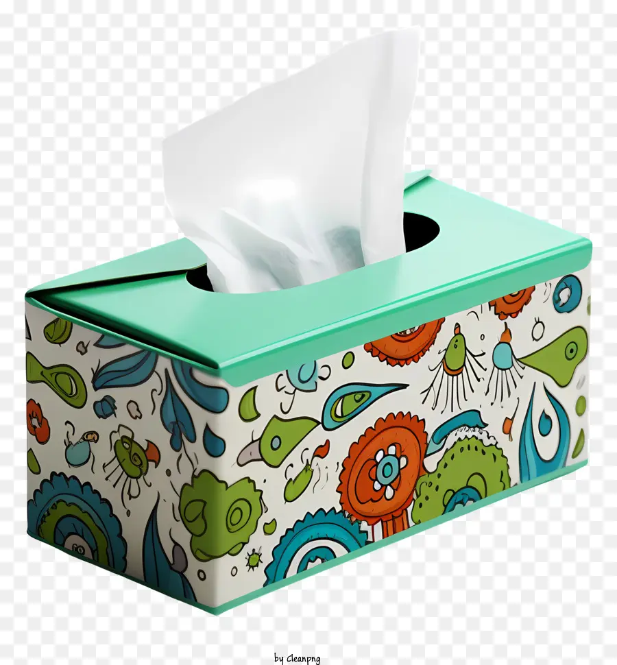 Caja De Pañuelos Estilo Doodle，Caja De Pañuelos Decorativa PNG