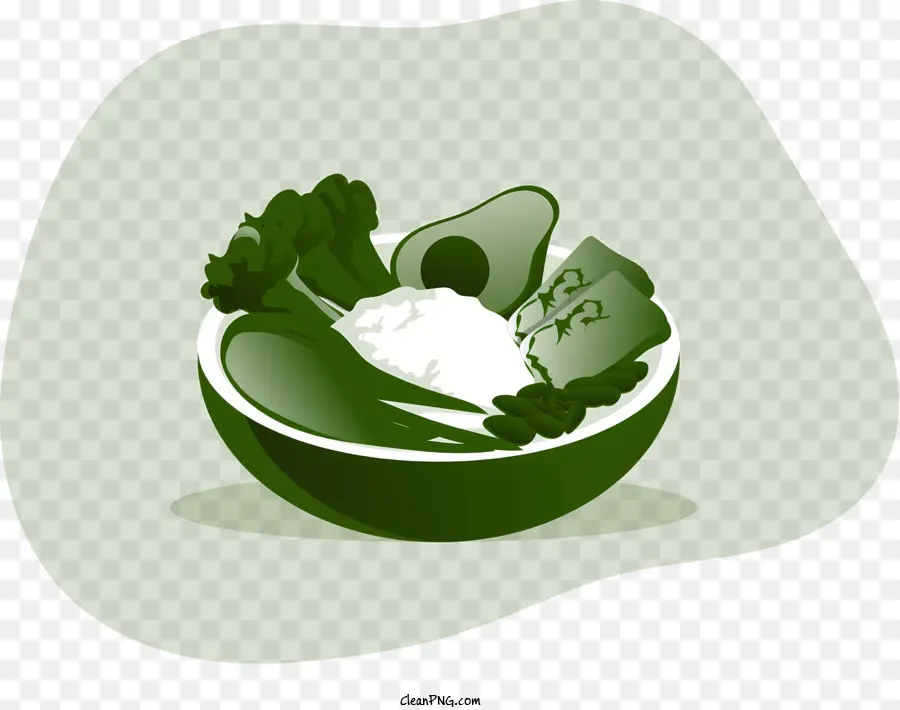 Comida Saludable，Green Bowl PNG