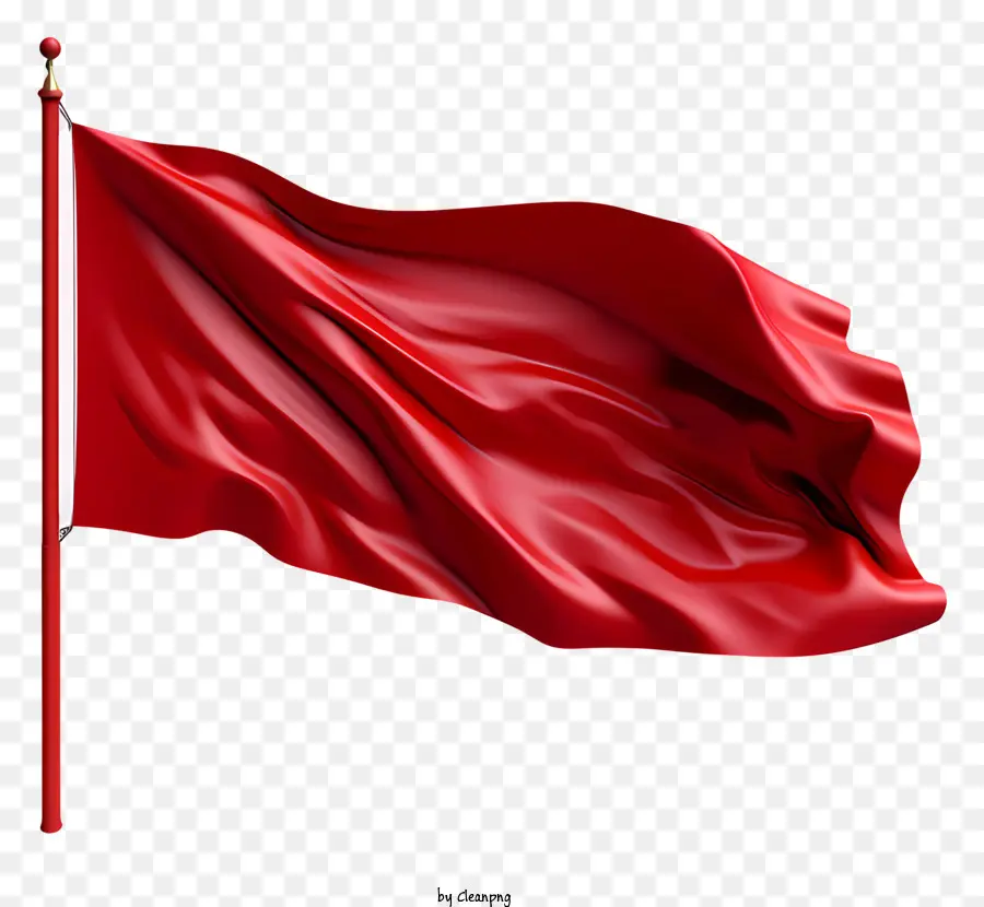 Bandera Roja De Estilo Realista，Bandera Roja PNG