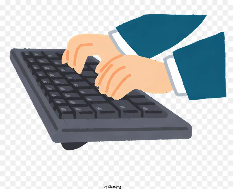 Teclado，Manos Escribiendo PNG