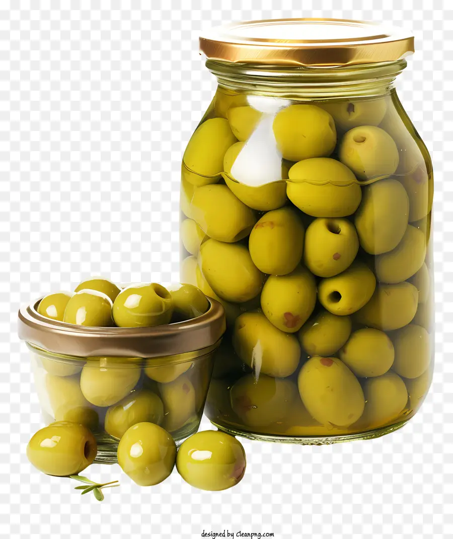 Olives Verdes De Acuarela En Frasco，Aceitunas PNG