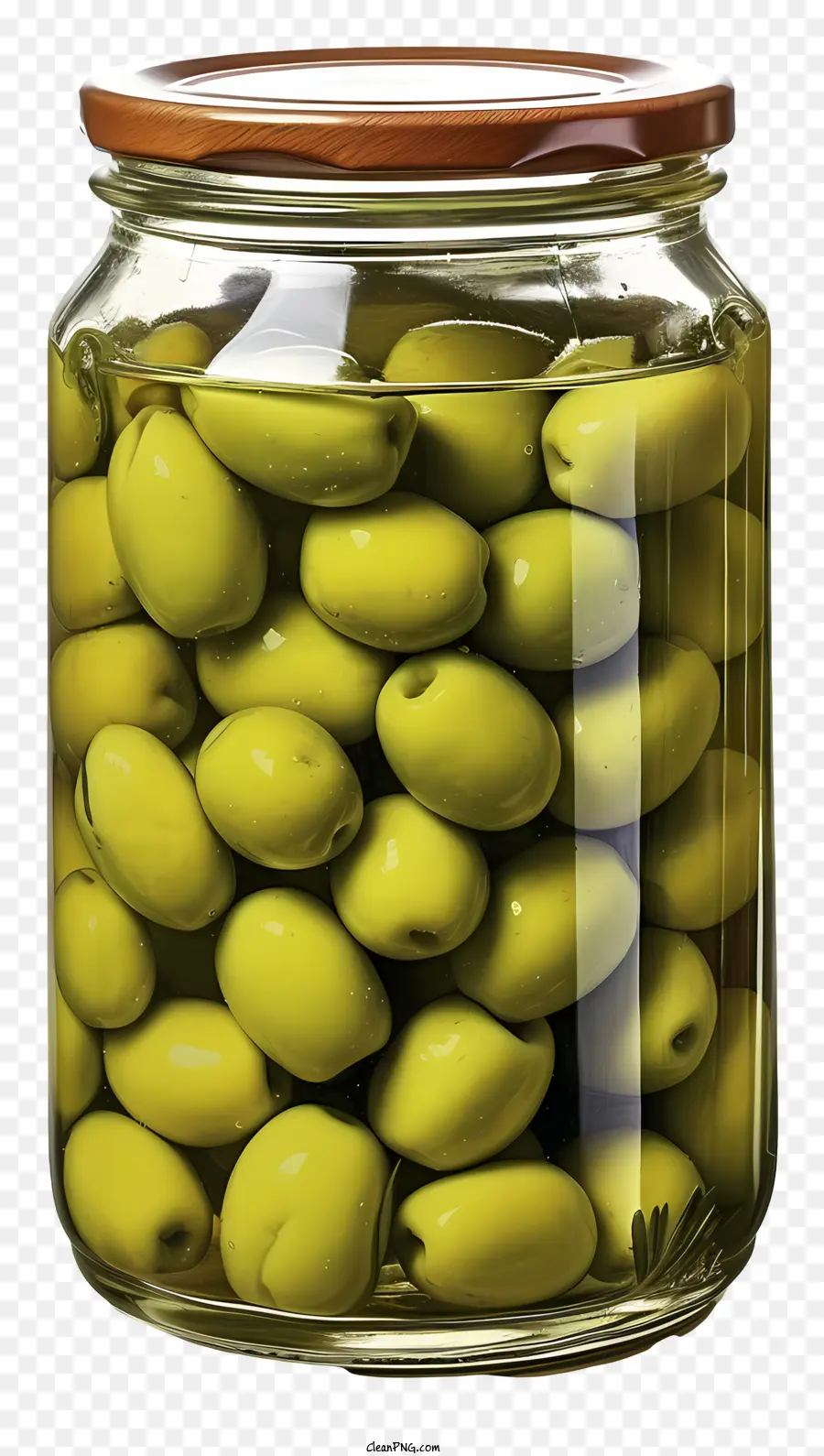 Aceitunas Verdes Dibujadas A Mano En Frasco，Tarro De Aceitunas PNG