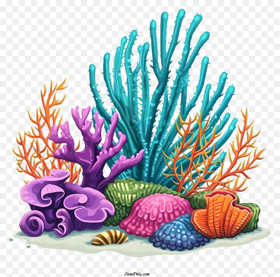 Arrecife De Coral Dibujado A Mano，Arrecife De Coral PNG