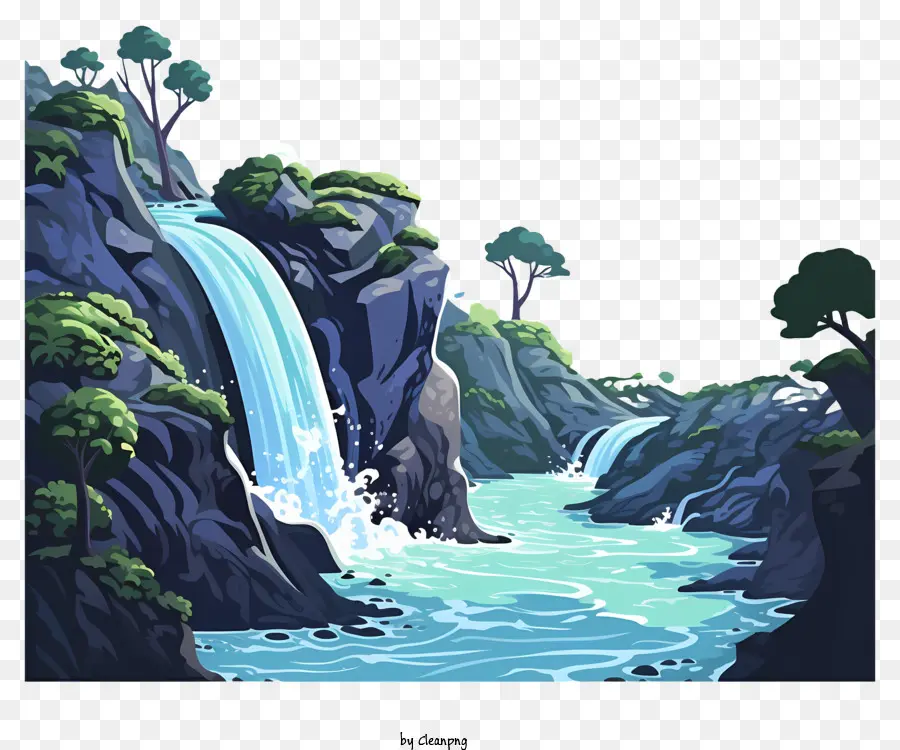 Cascada Plana，Cascada PNG