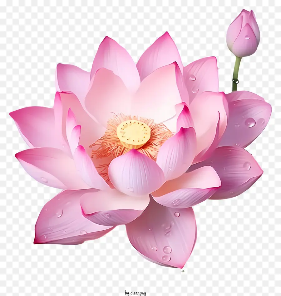 Acuarela De La Flor De Loto，Flor De Loto Rosa PNG