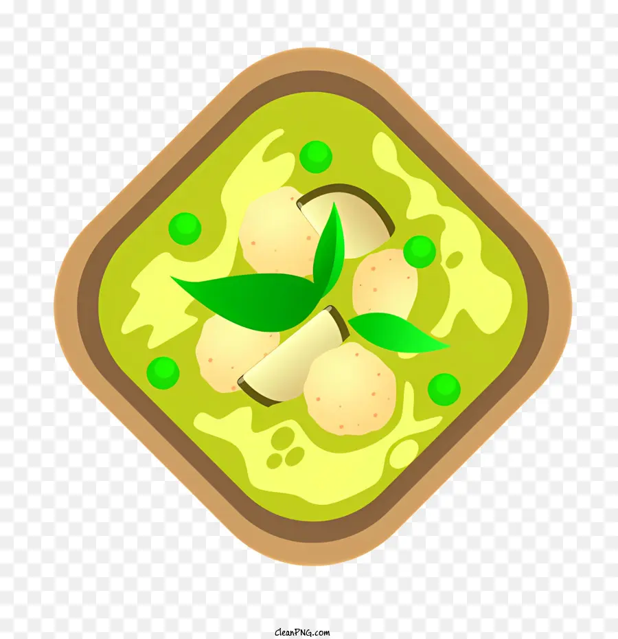 Comida Internacional，Sopa Verde PNG