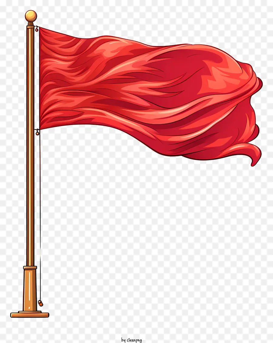 Bandera Roja Estilo Garabato，Bandera Roja PNG