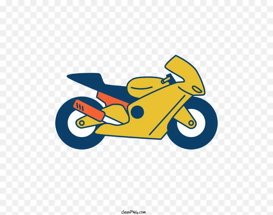 Motocicleta，Motocicleta Amarilla PNG