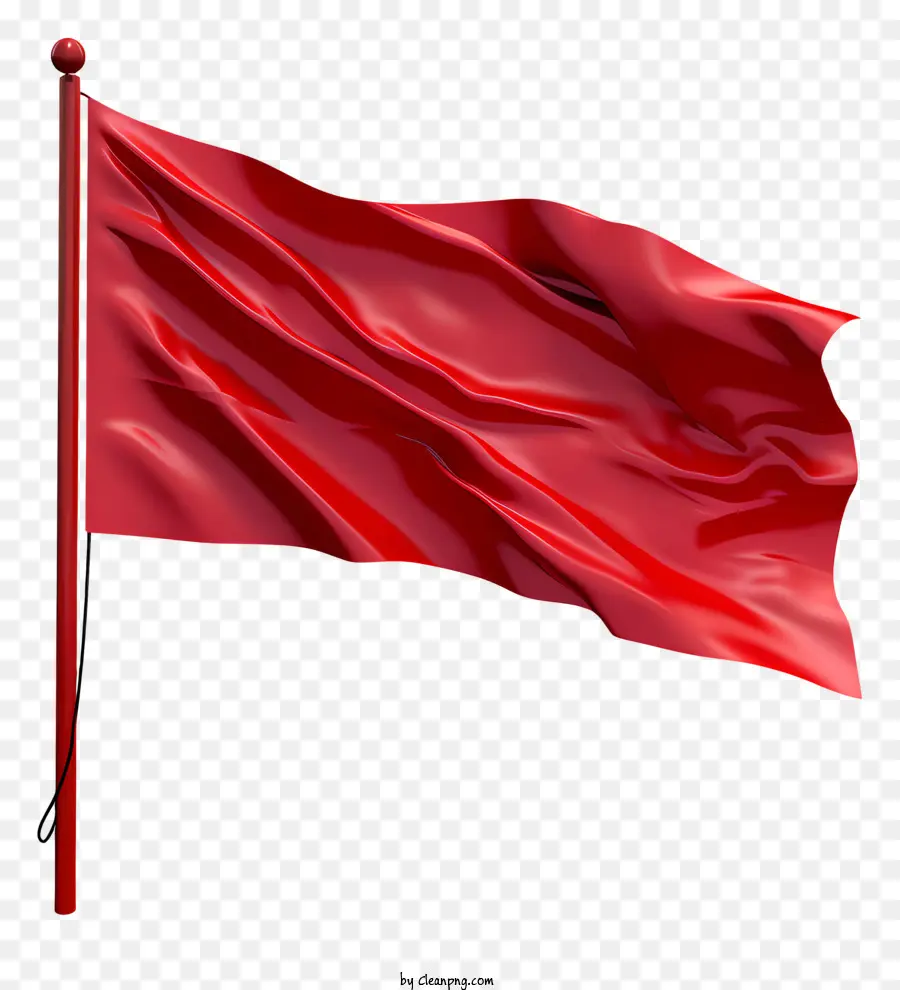 Bandera Roja De Estilo Realista，Bandera Roja PNG