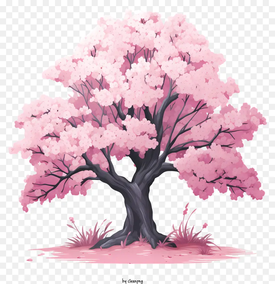 árbol De Flor De Cerezo Pastel，Flor De Cerezo PNG