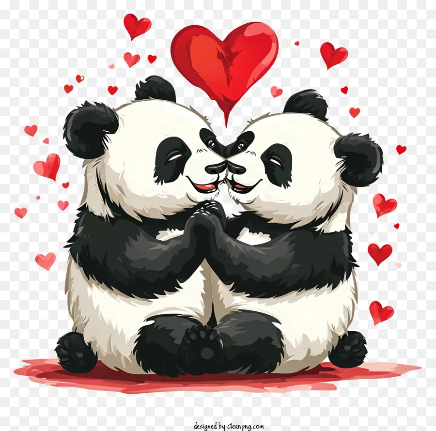 Panda De San Valentín，Oso Panda PNG