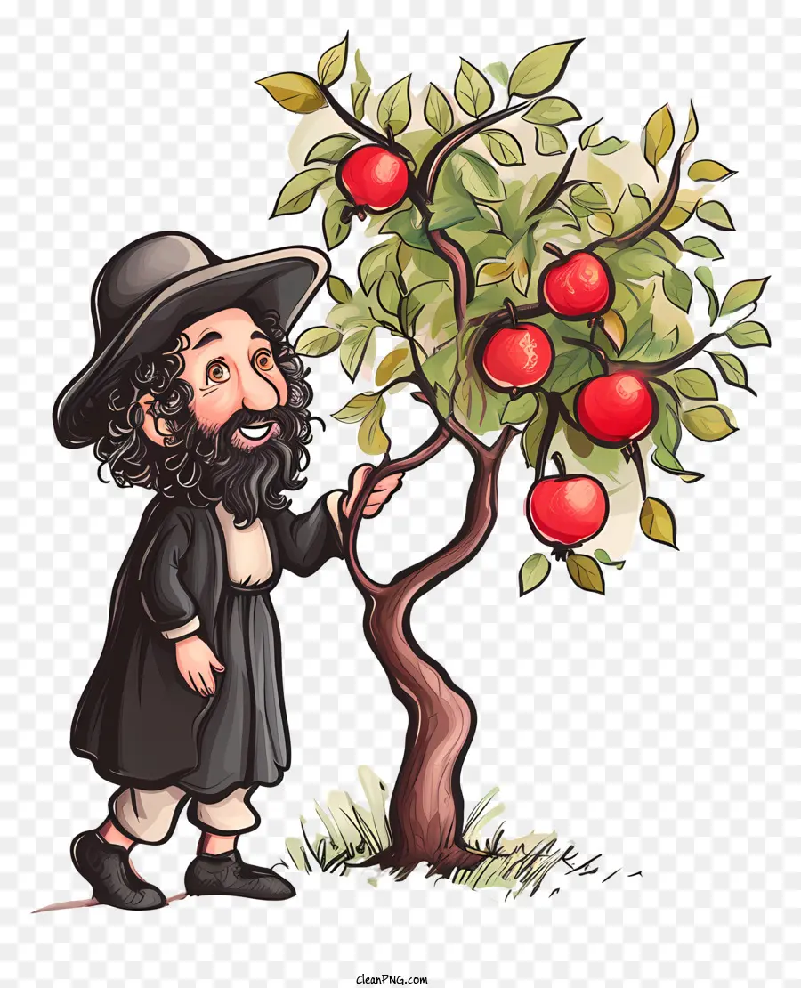 Adán Y Eva，árbol De Manzana PNG