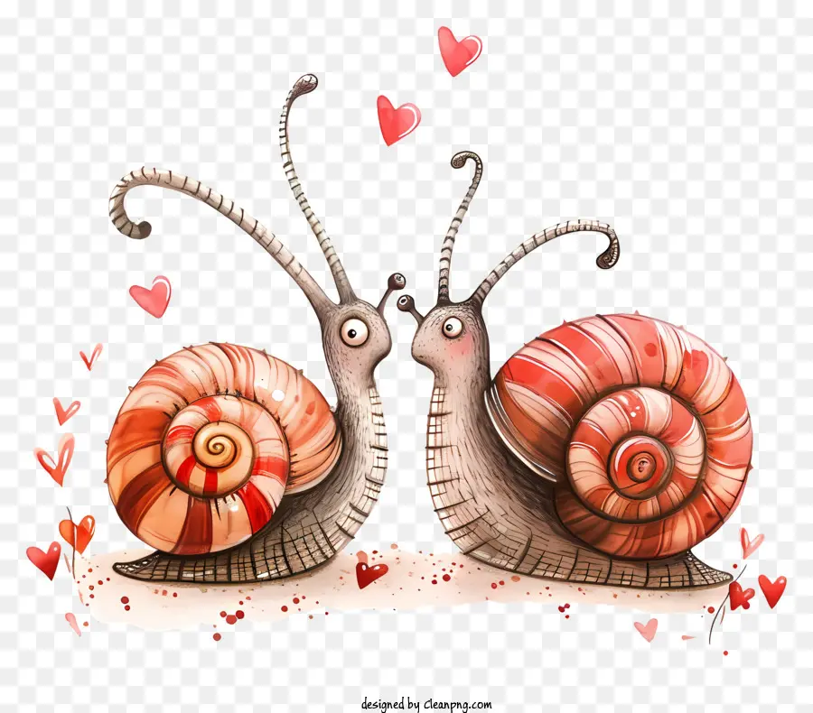 Valentine Snails，Los Caracoles PNG