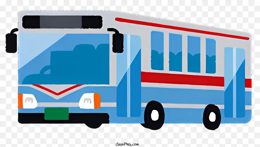 Autobús，Autobús Azul Y Blanco PNG
