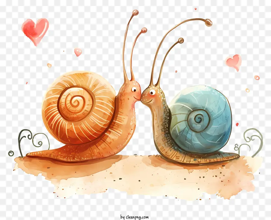 Valentine Snails，Los Caracoles PNG