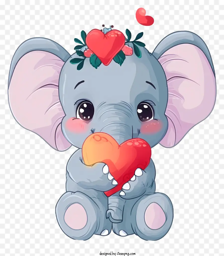 Dibujos Animados De San Valentín Elefante，Adorable Elefante PNG