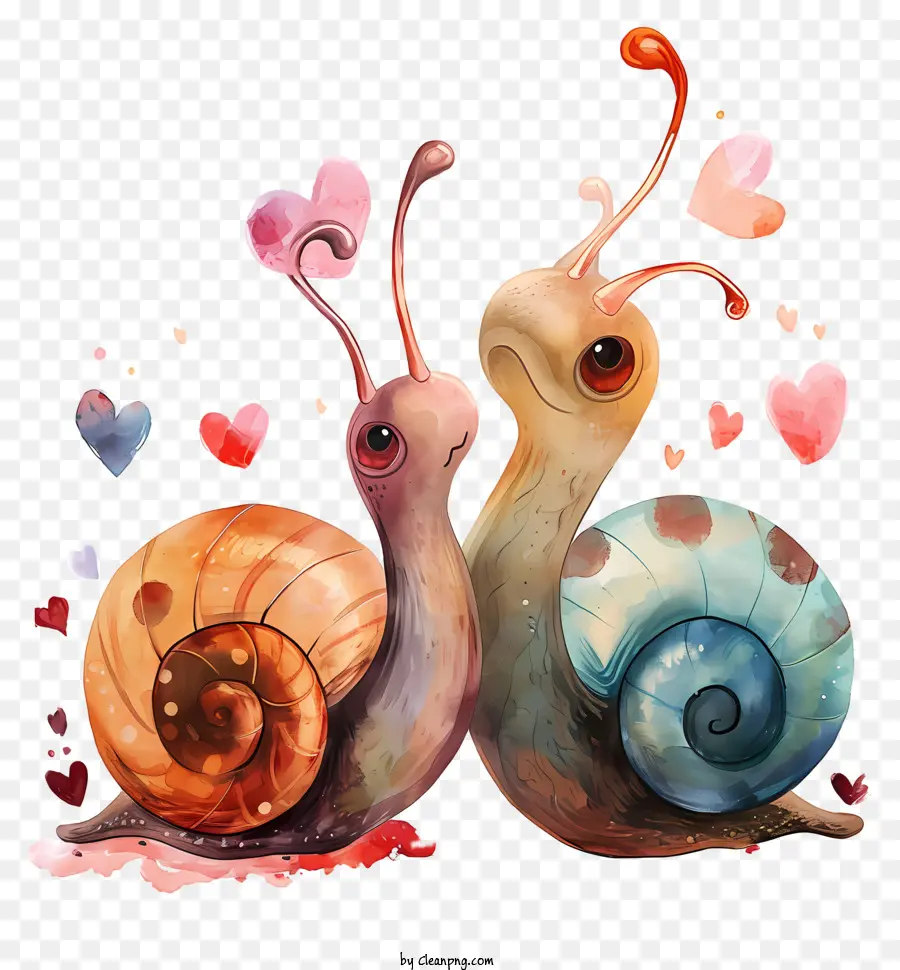 Valentine Snails，Los Caracoles PNG