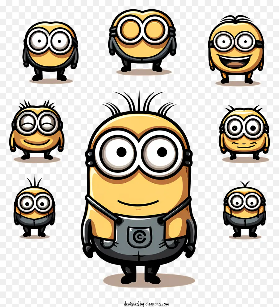 Minions De Estilo Doodle，Minion Amarillo PNG