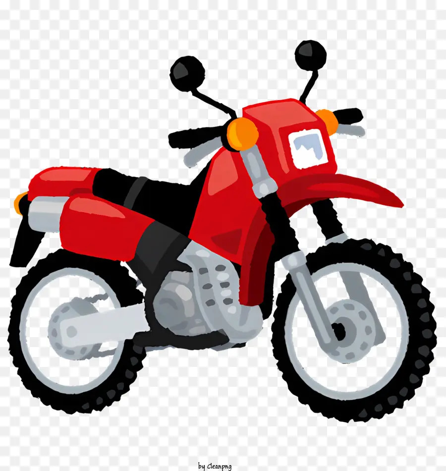 Bicicleta，Motocicleta Roja PNG