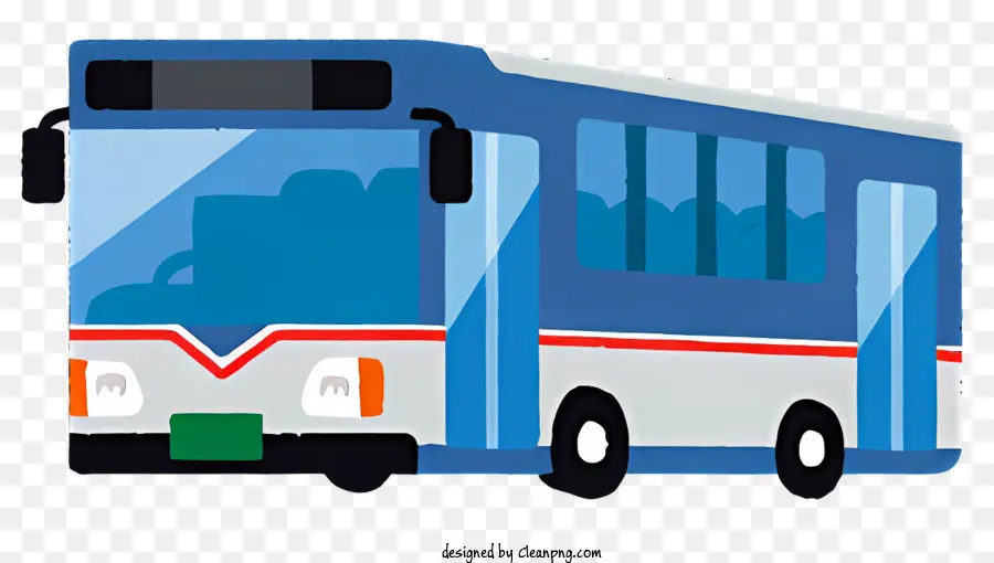 Autobús，Autobús Azul Y Blanco PNG