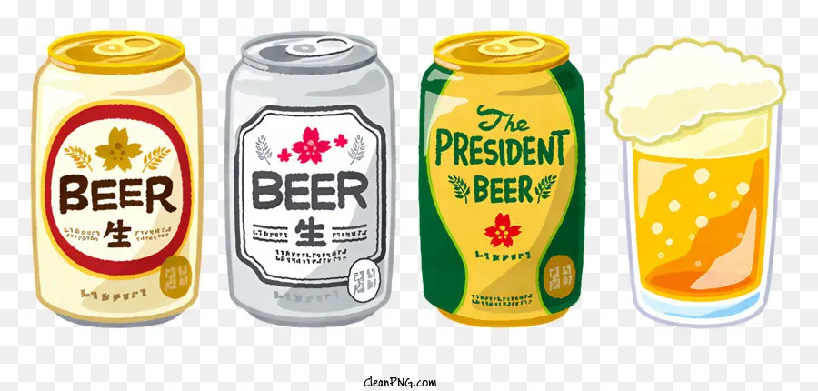 La Cerveza，Latas PNG