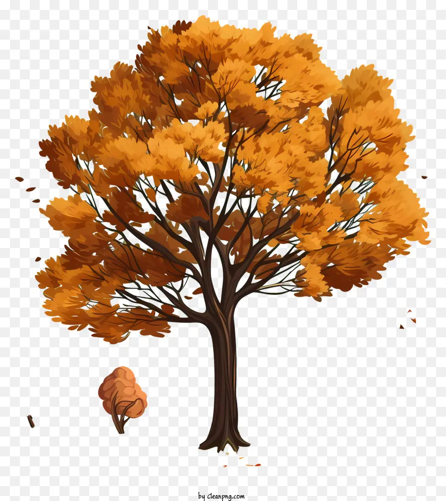 Árbol De Otoño Dibujado A Mano，Follaje De Otoño PNG