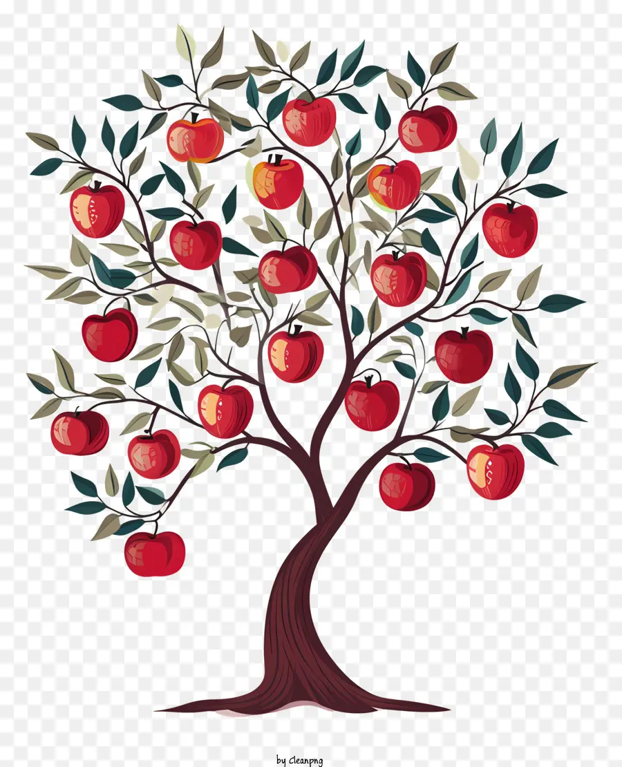 Árbol Con Manzanas，Las Manzanas Rojas PNG