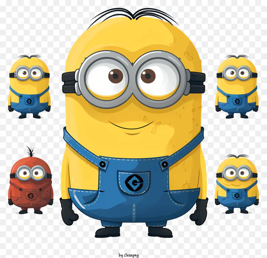 Minions Dibujados A Mano，Carácter De Dibujos Animados Amarillos PNG