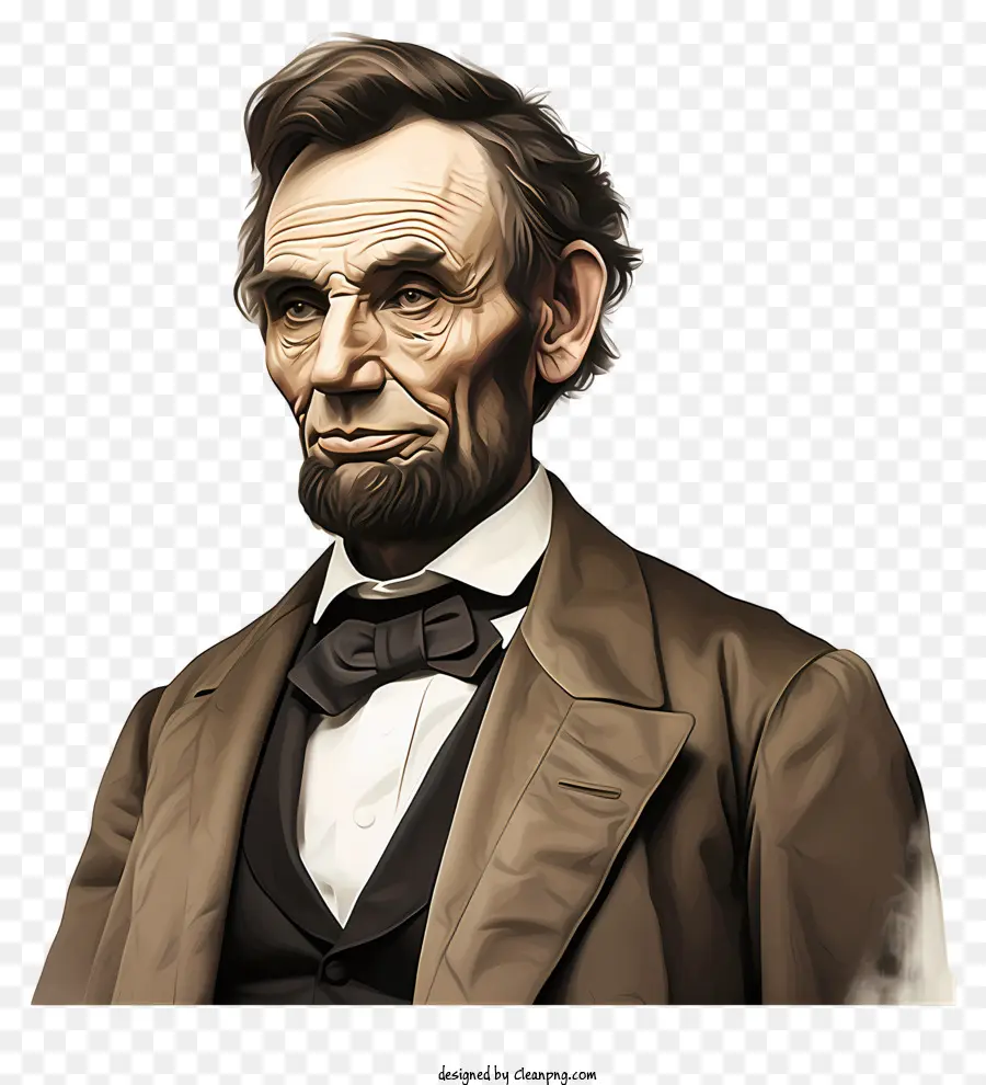 Estilo Realista Abraham Lincoln，Figura Histórica PNG