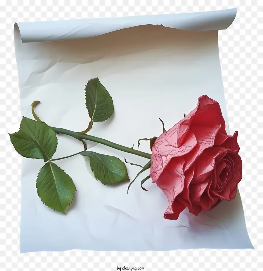 Rosa Y Papel，Rosa Roja PNG