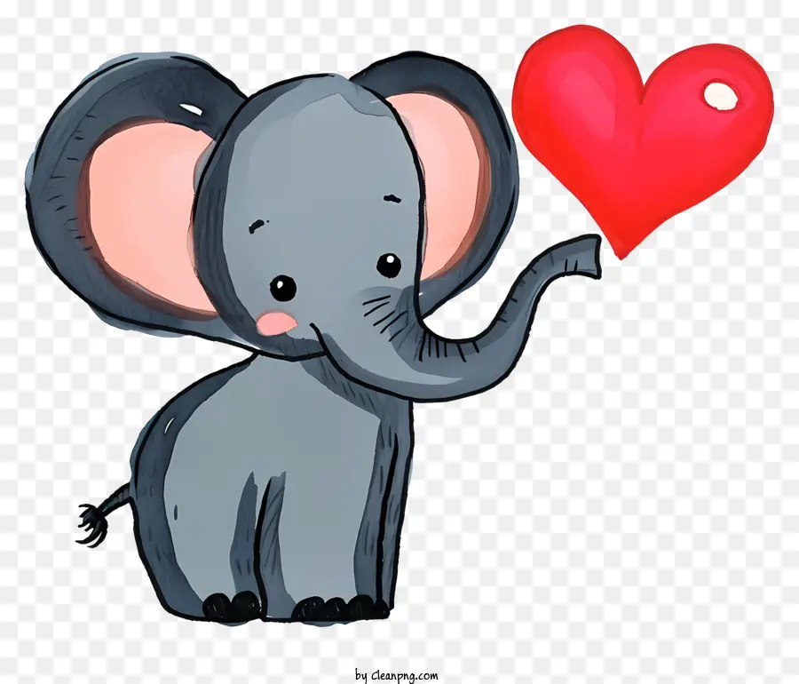 Elefante Plano De San Valentín，Lindo Elefante PNG