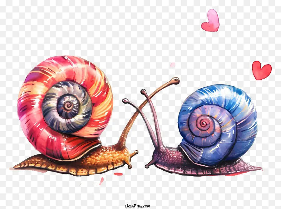 Valentine Snails，Emociones Y Estado De ánimo PNG