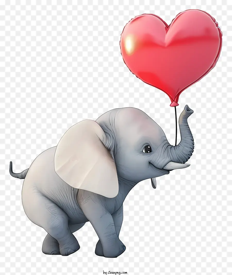 Elefante De San Valentín 3d Realista，Elefante PNG