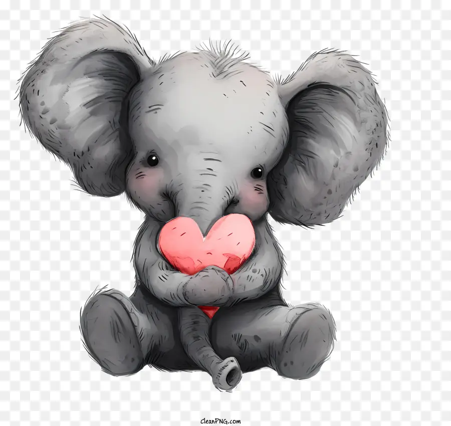 Diseños De Personajes Inventivos De Elefante De San Valentín，Lindo Elefante PNG