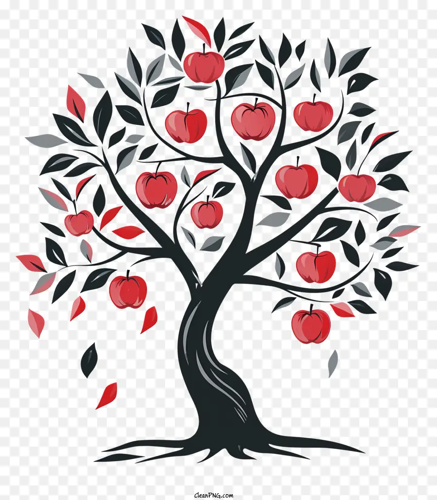 Árbol，Las Manzanas Rojas PNG