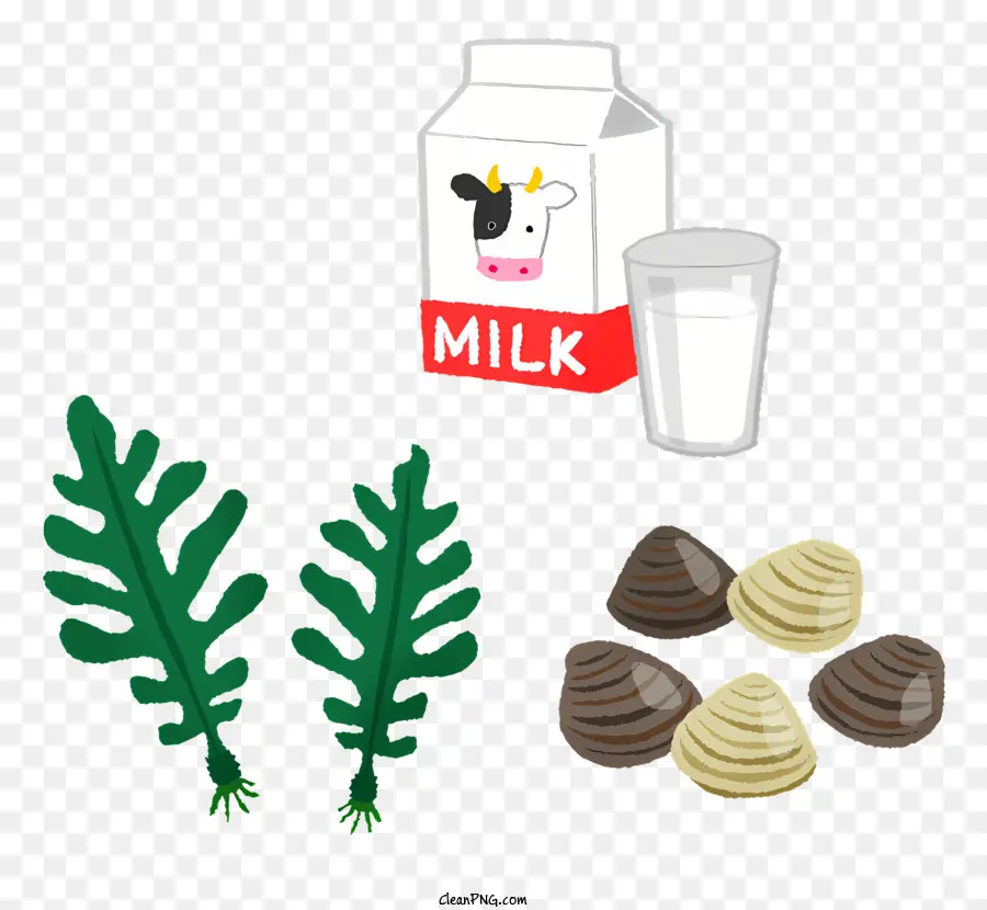 Cartón De Leche，Almendras PNG