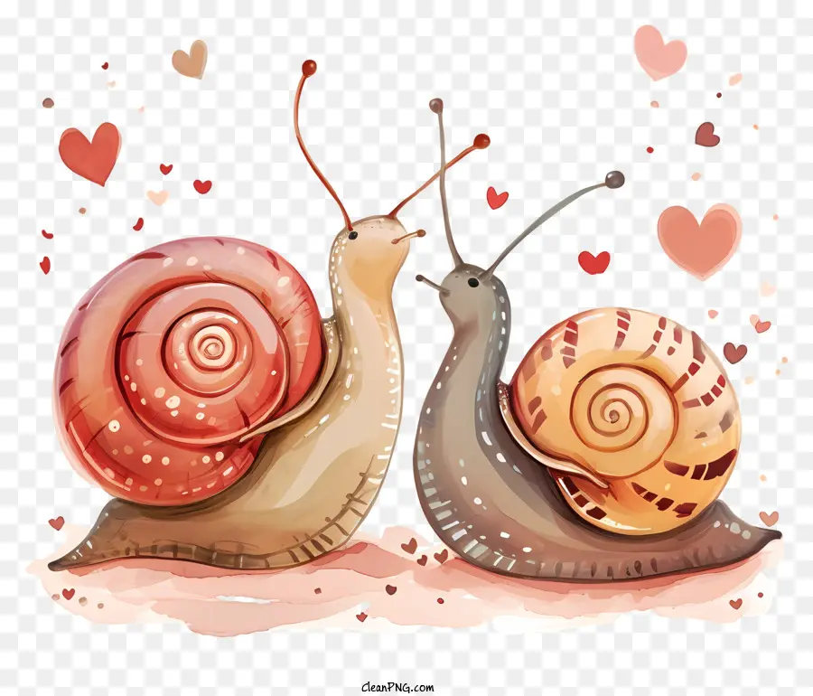 Valentine Snails，Los Caracoles PNG