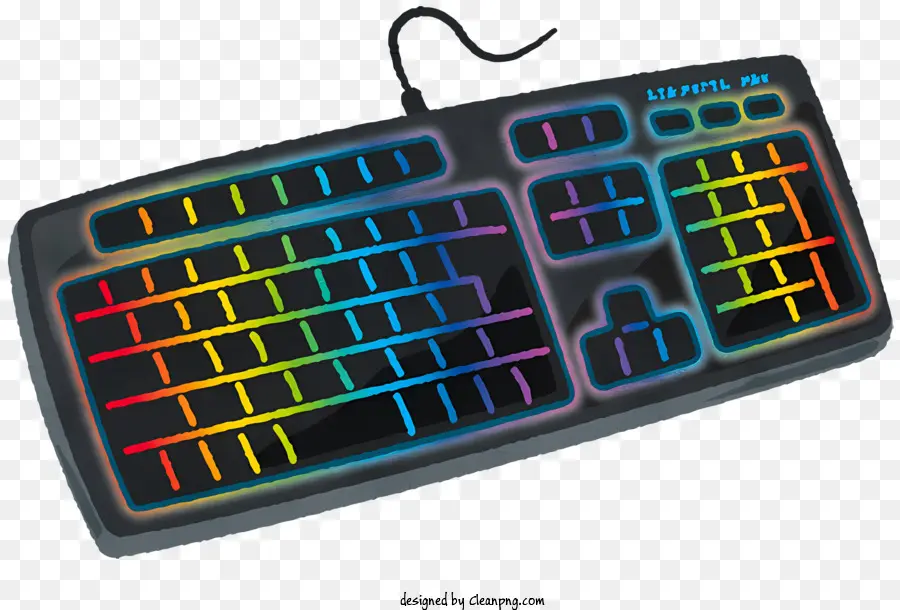 Teclado，Teclado Multicolor PNG