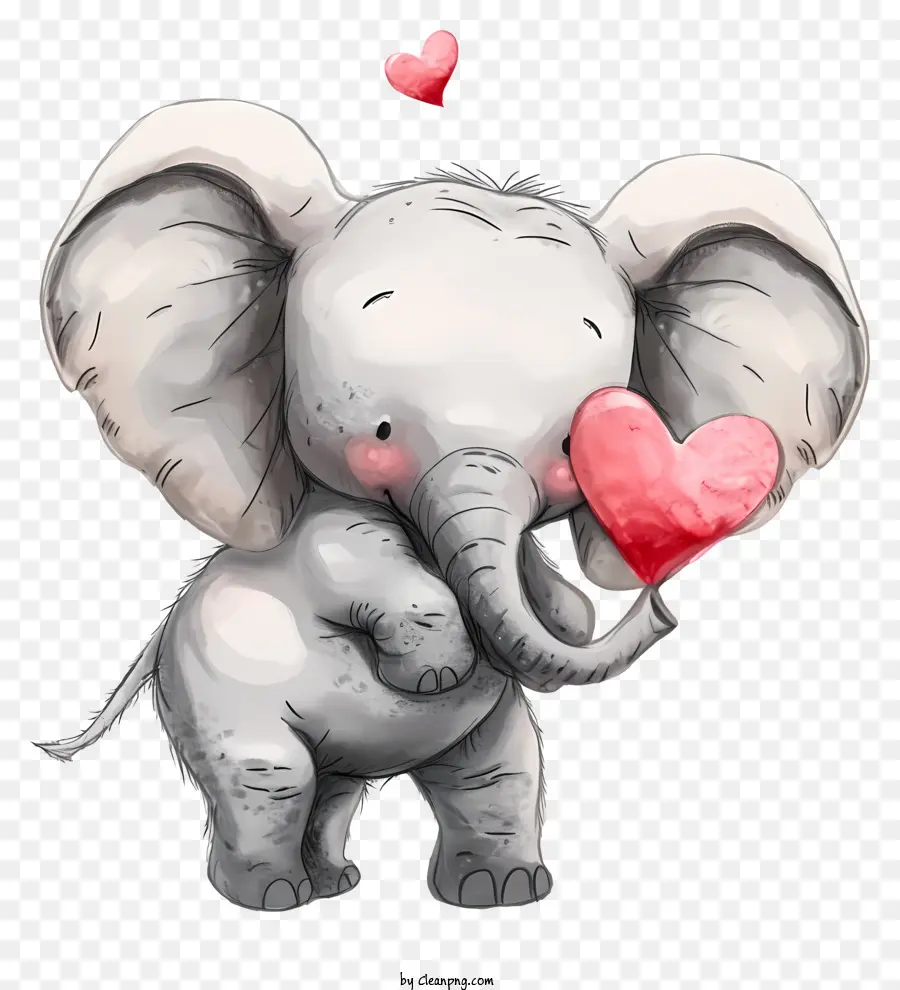 Diseños De Personajes Inventivos Del Elefante De San Valentín，Elefante Decorativo PNG