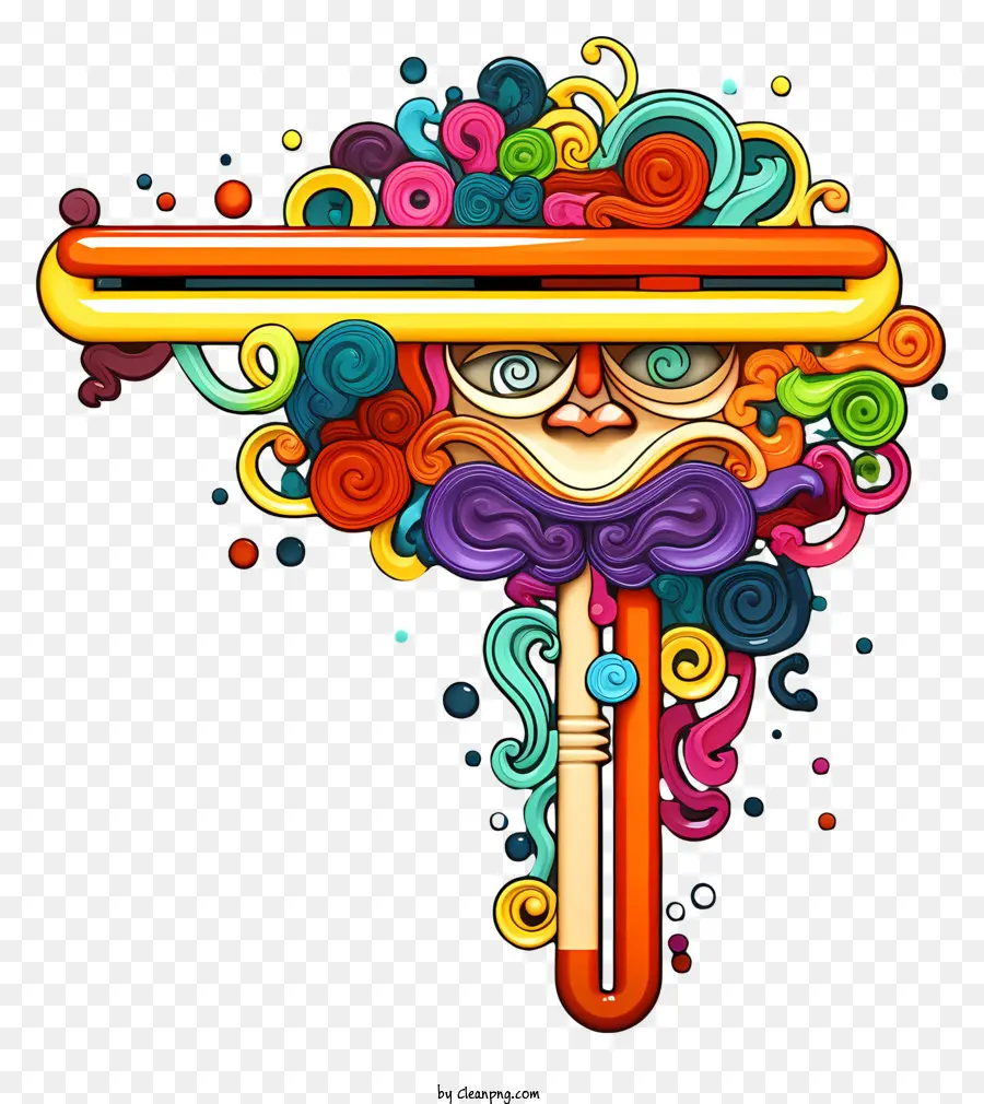 Doodle Style Purim Gragger，Arte Psicodélico PNG