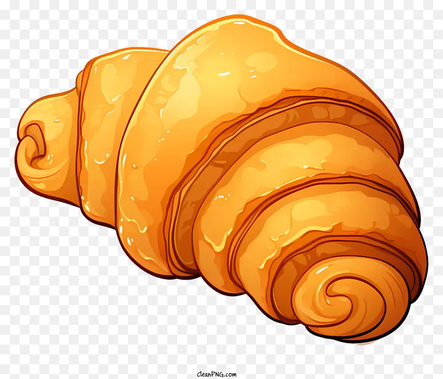 Croissant Francés Plano，Cuerno PNG